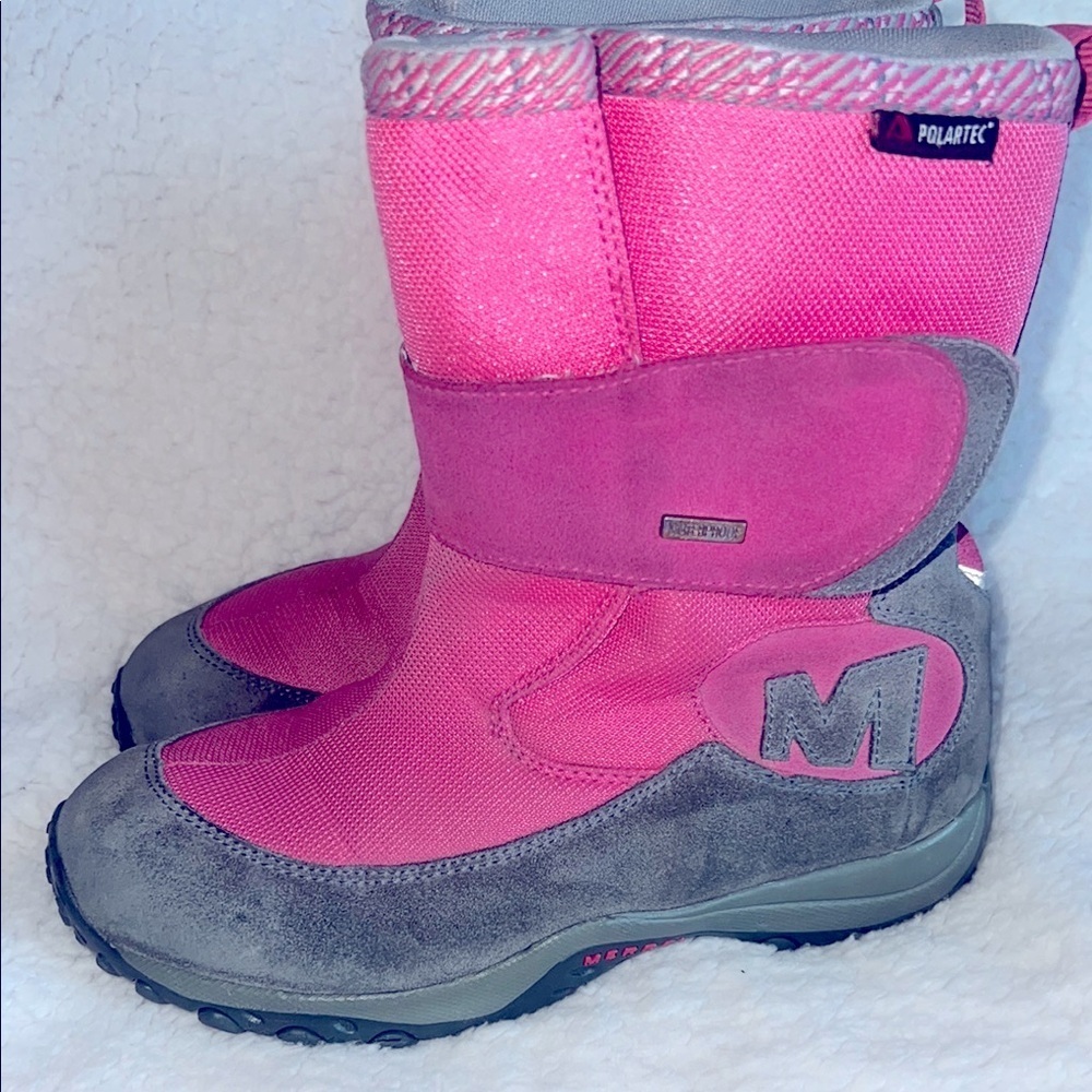 Merrell Kids' Gray Rain & Snow Boots Size‎ 4